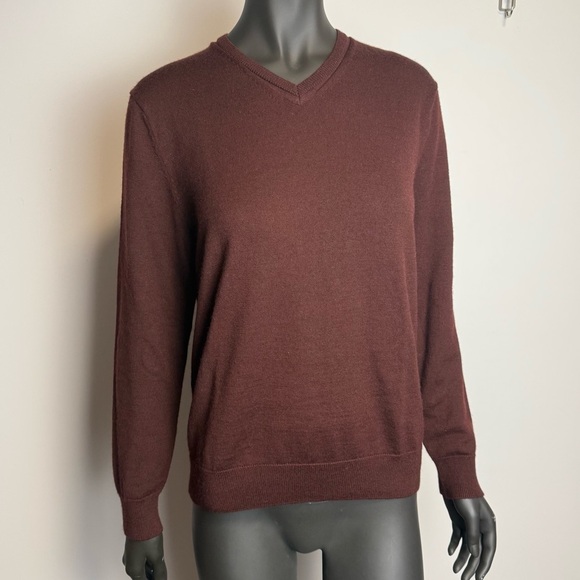 britches Sweaters - ⚪️ Britches merino wool blend burgundy knit pullover